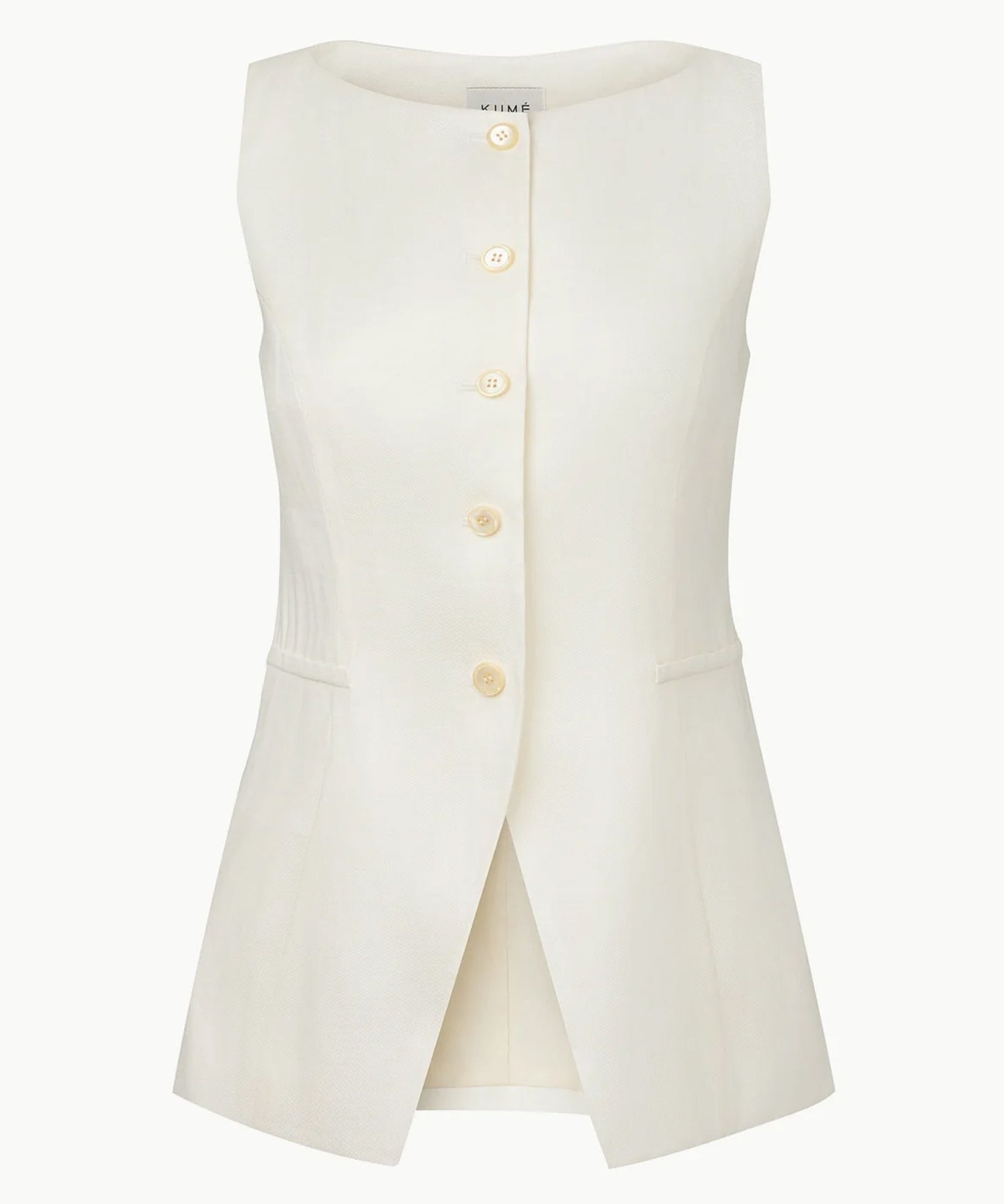 KUME/クメ Linen Boat-neck Vest ベスト