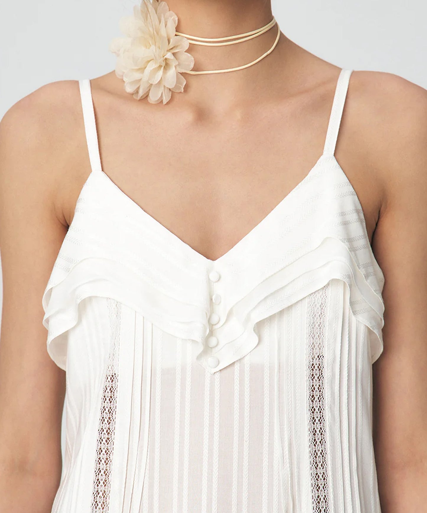 KUME/クメ Pleated Ruffle Sleeveless Long Dress ワンピース