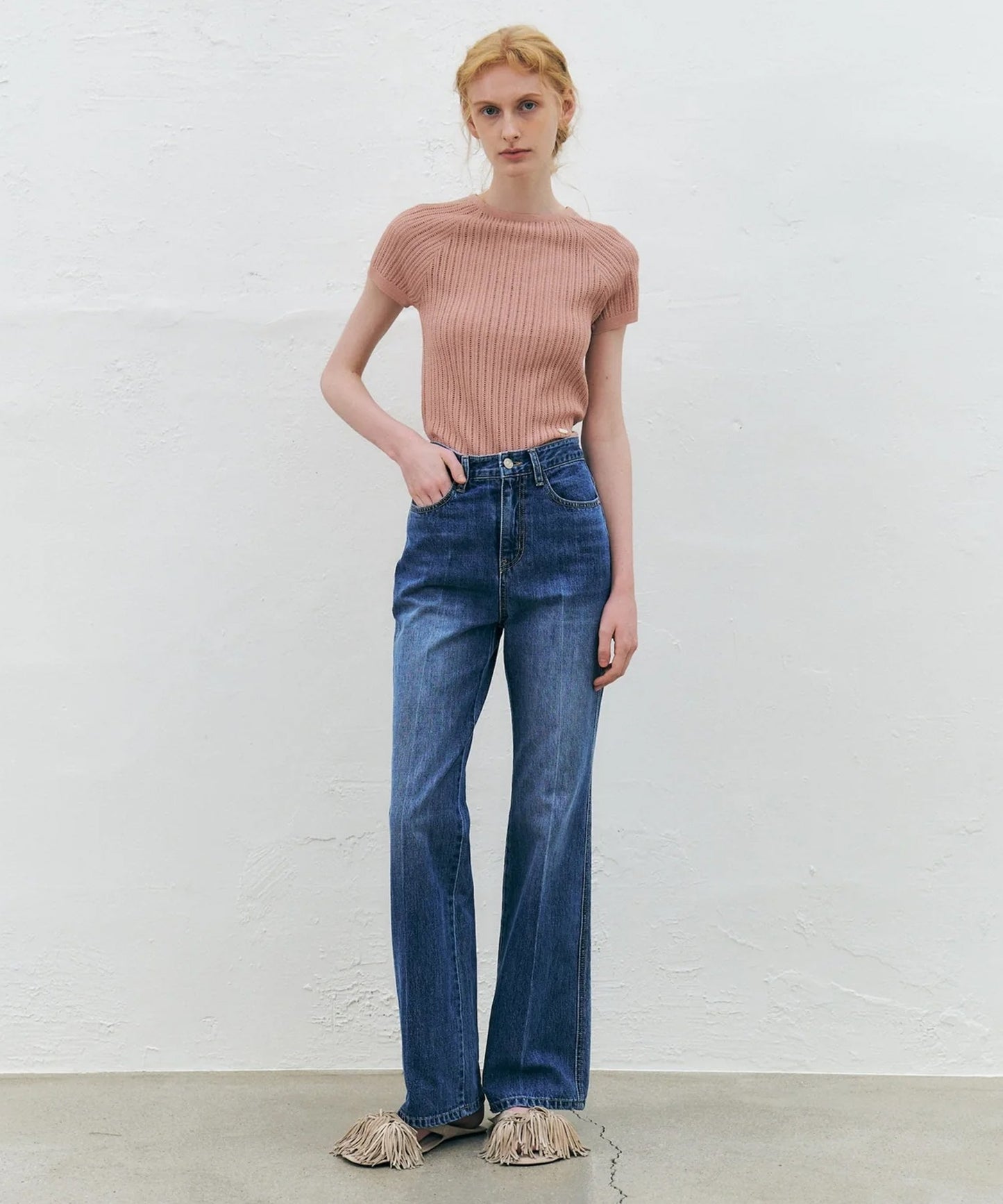 KUME/クメ Washed Bootcut Denim Pants ブーツカット デニム
