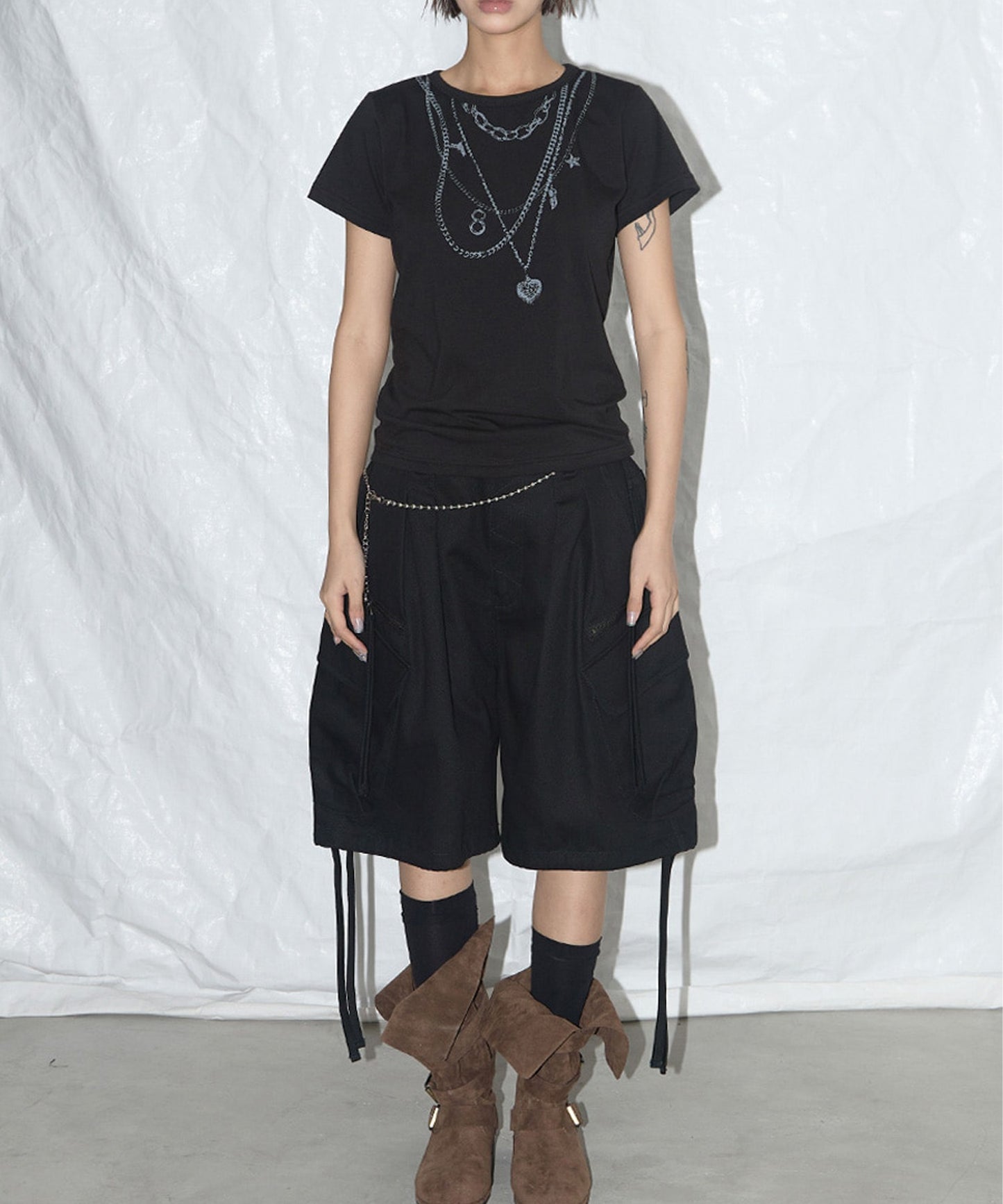 FANCY CLUB/ファンシークラブ CARGO LETTERING BERMUDA PANTS ハーフパンツ