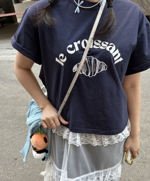 ipugo/イプゴ クロワッサンロゴトップス