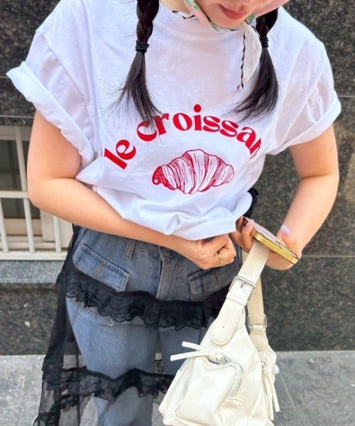 ipugo/イプゴ クロワッサンロゴトップス