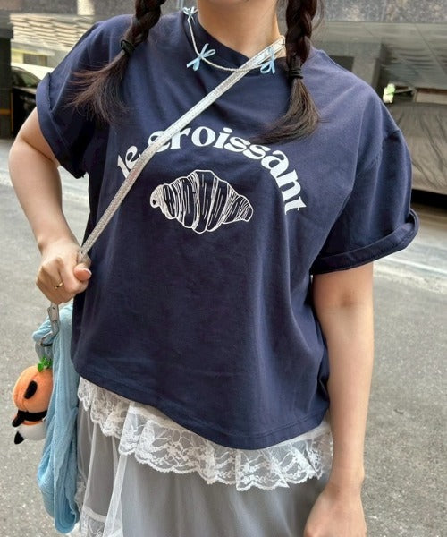 ipugo/イプゴ クロワッサンロゴトップス