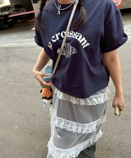 ipugo/イプゴ クロワッサンロゴトップス