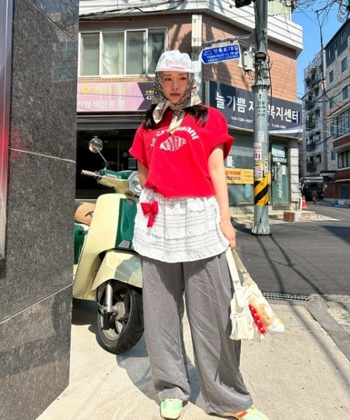 ipugo/イプゴ クロワッサンロゴトップス