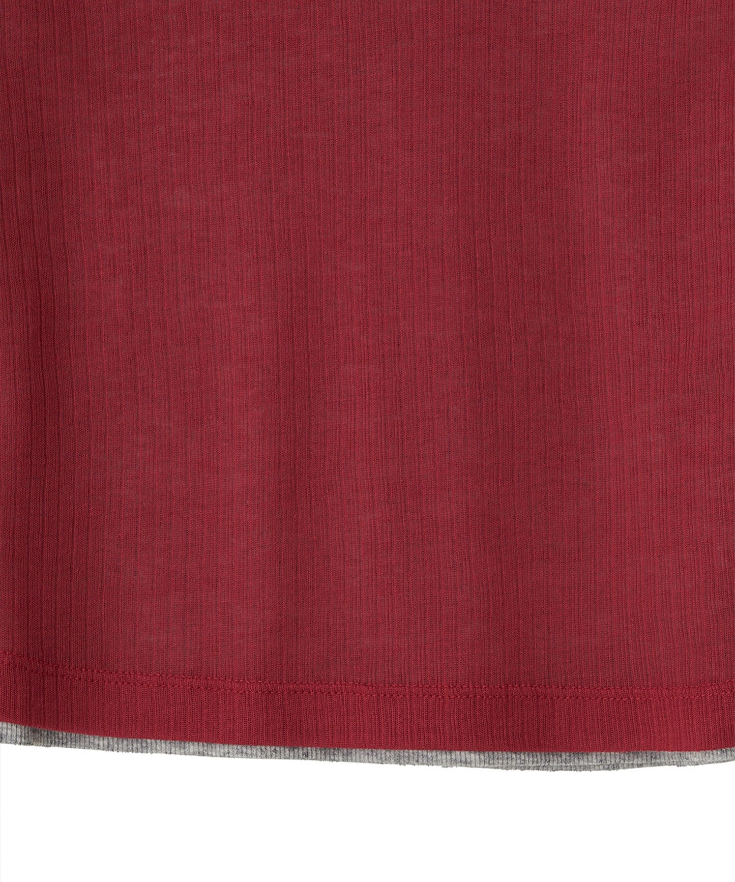 Kijun/キジュン Layered Jersey Top ショート丈 フェイクレイヤード ウールカットソー