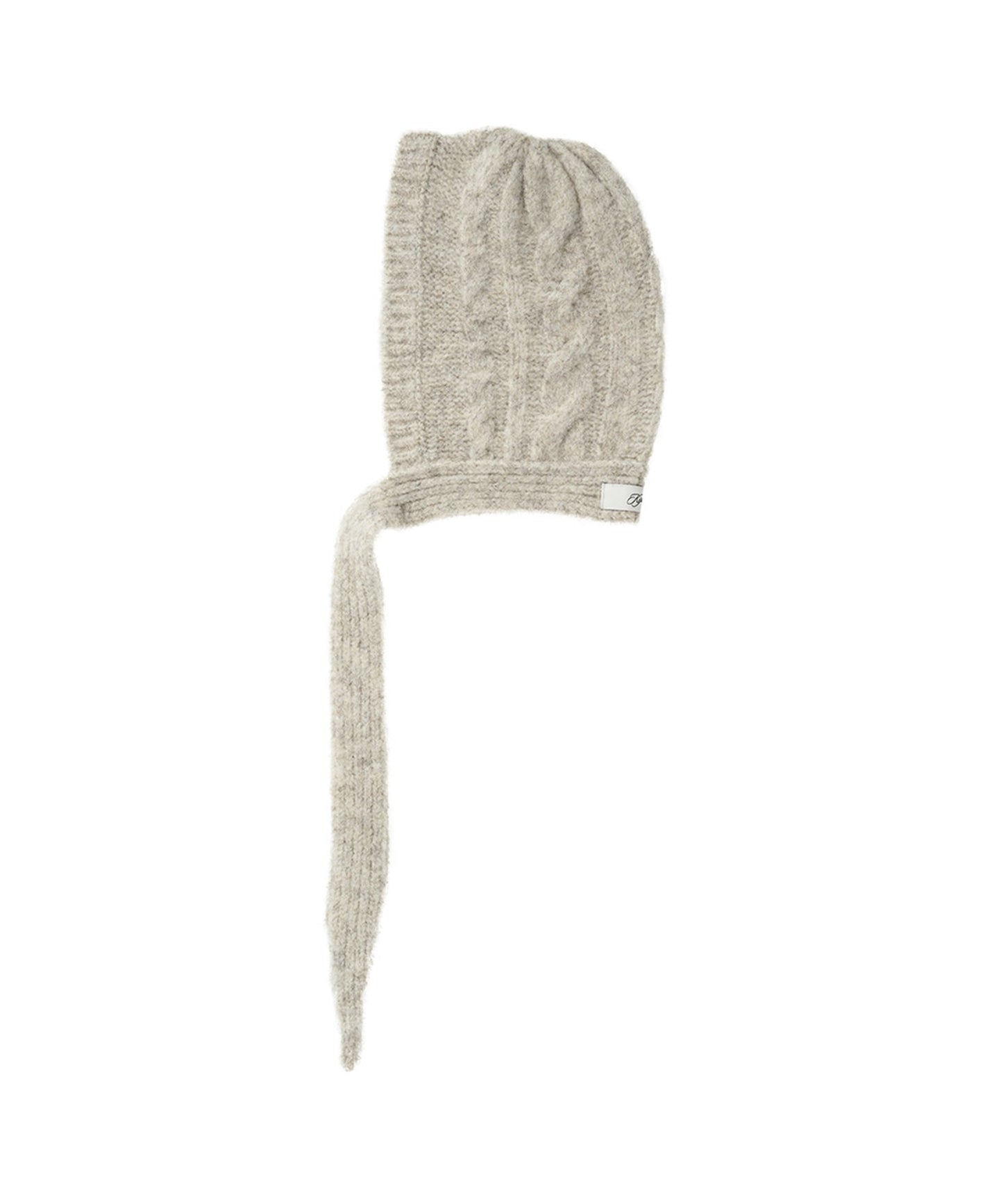 Cable Knit Balaclava ウール モヘア風ニットバラクラバ