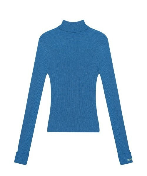 Roll-neck cashmere-blend sweater