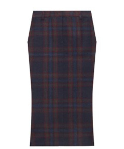 Mermaid wool-blend long skirt