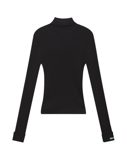 Roll-neck cashmere-blend sweater