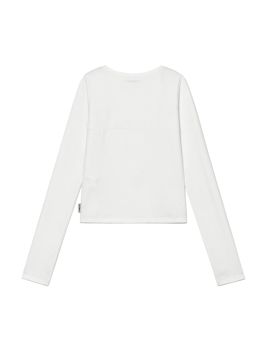 GLOWNY/グロウニー MIA SQUARE NECK LONG SLEEVE カットソー