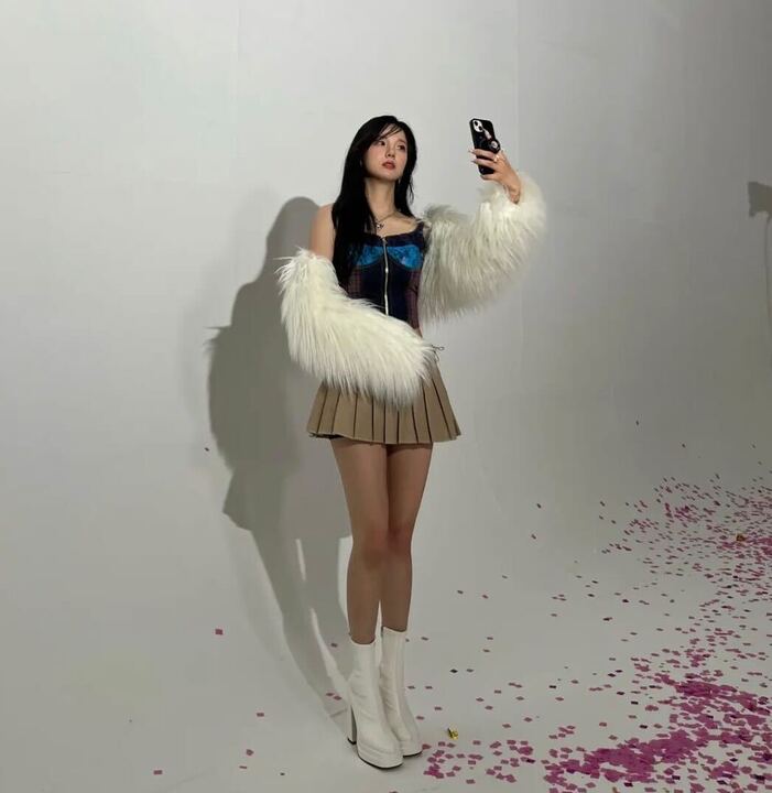 Andersson Bell/アンダーソンベル KIRA LACE CHECK ZIP-UP TOP ビスチェ