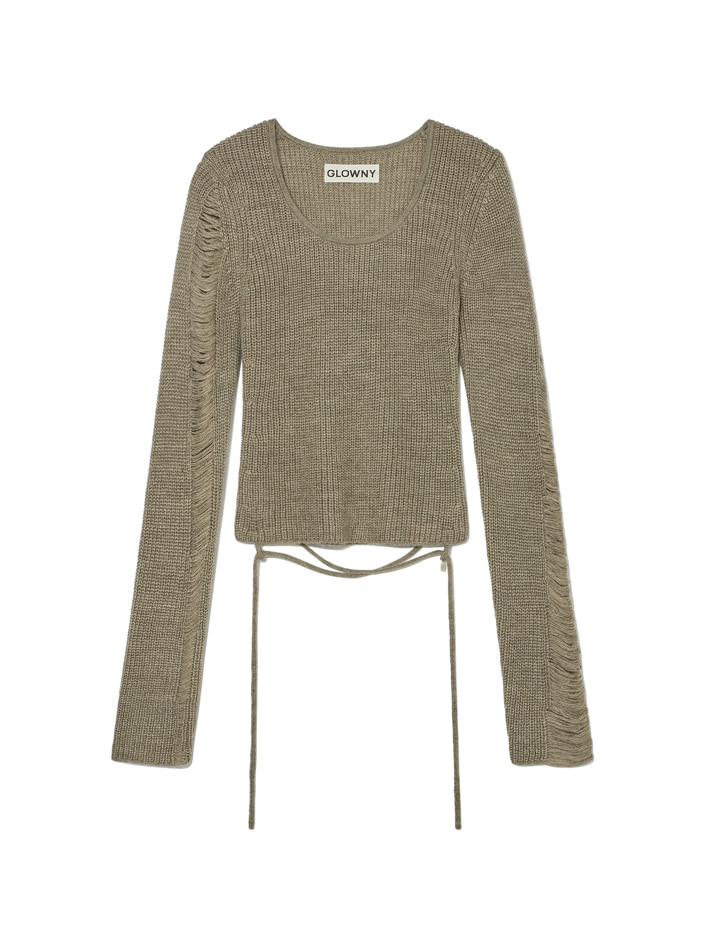 SAHARA DAMAGED WOOL KNIT TOP SET