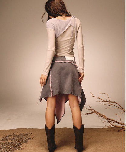 BONES GRUNGY DENIM SKIRT
