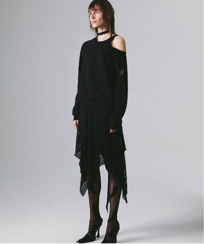 SLIT LAYERED SWEAT SHIRT