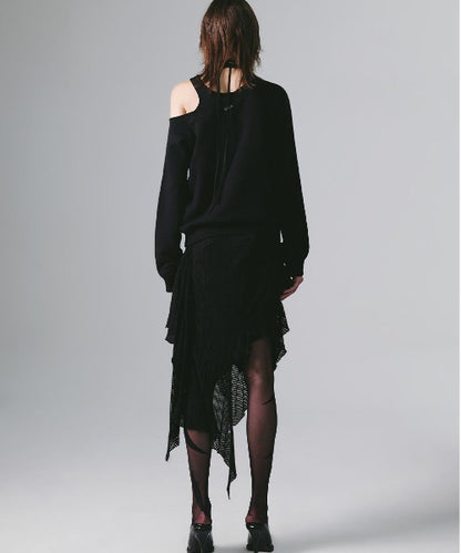 SLIT LAYERED SWEAT SHIRT