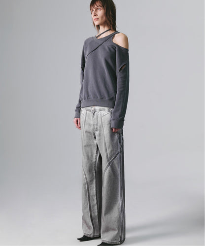 SLIT LAYERED SWEAT SHIRT