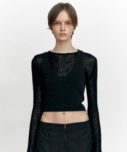 CURVED SLEEVELESS