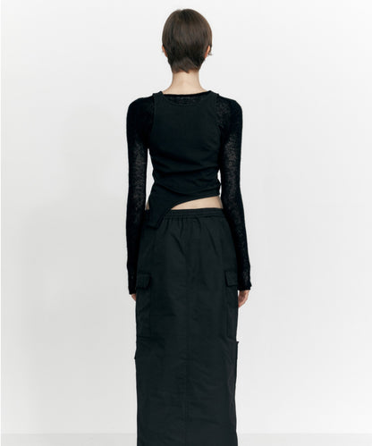 CURVED SLEEVELESS