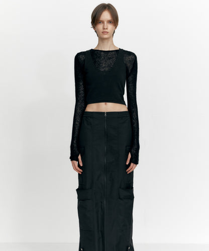 CURVED SLEEVELESS