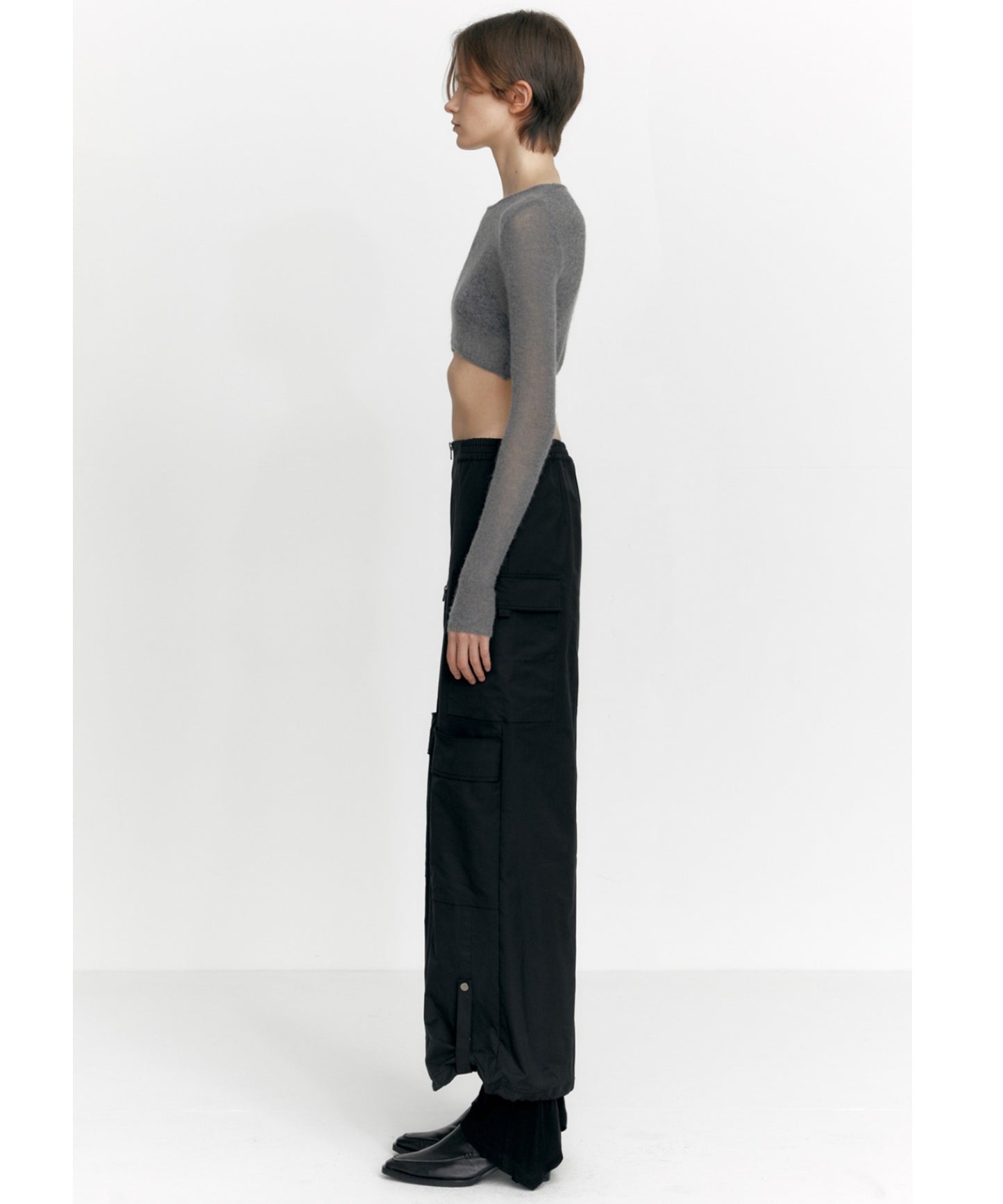 ZIP-UP POCKET LONG SKIRT