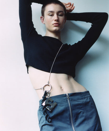 ZIP-UP POCKET LONG SKIRT