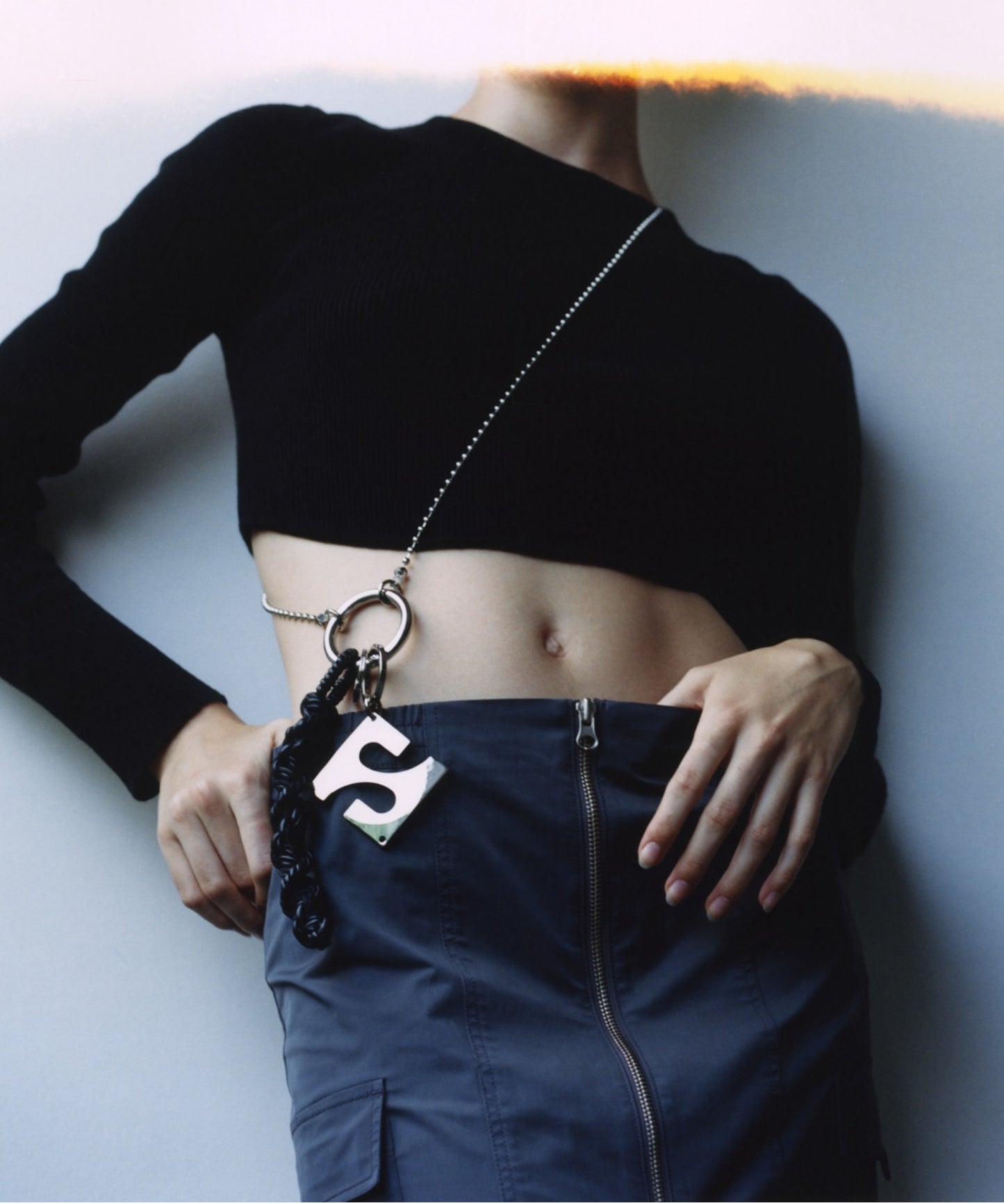 ZIP-UP POCKET LONG SKIRT