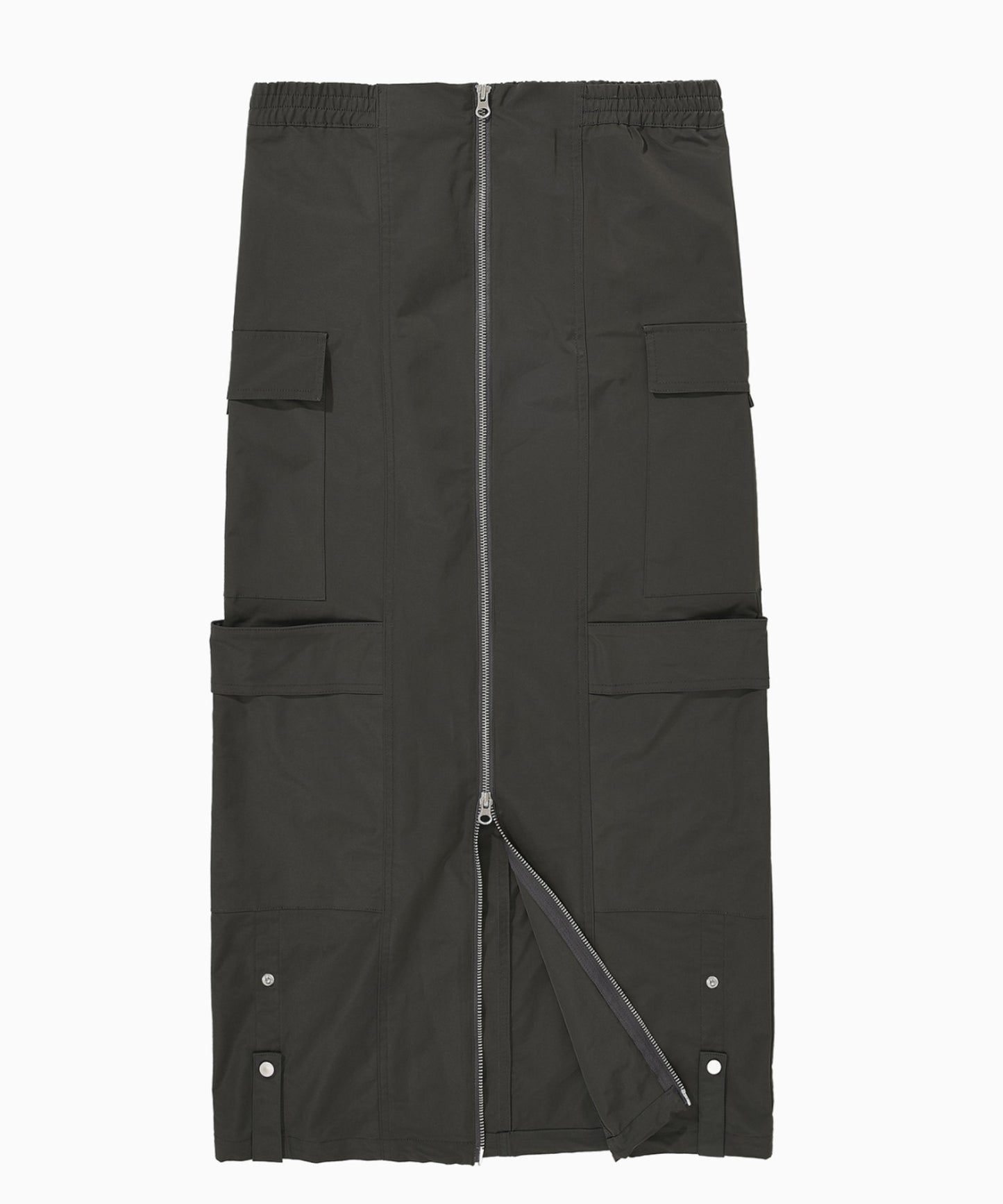 ZIP-UP POCKET LONG SKIRT