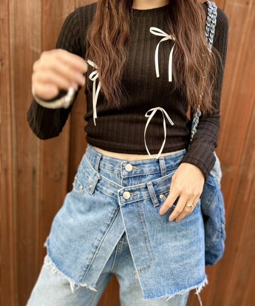 リボンリブニット