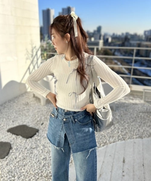 リボンリブニット