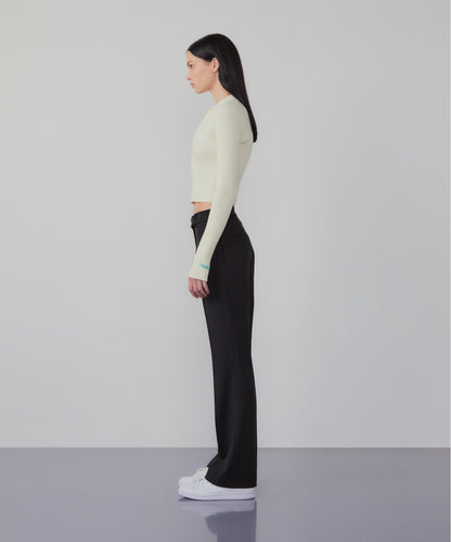 Slim zipped knit top