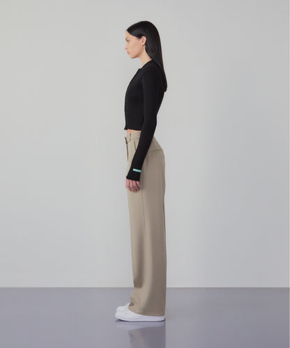 Slim zipped knit top