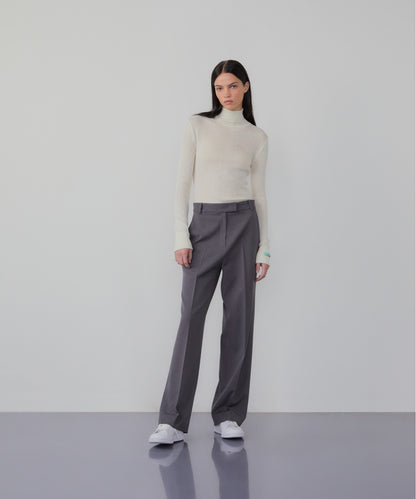 Roll-neck cashmere-blend sweater