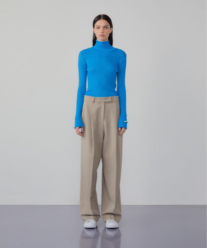 Roll-neck cashmere-blend sweater