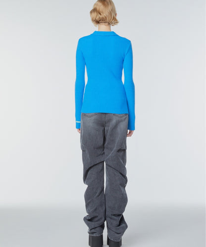 Shirred jeans