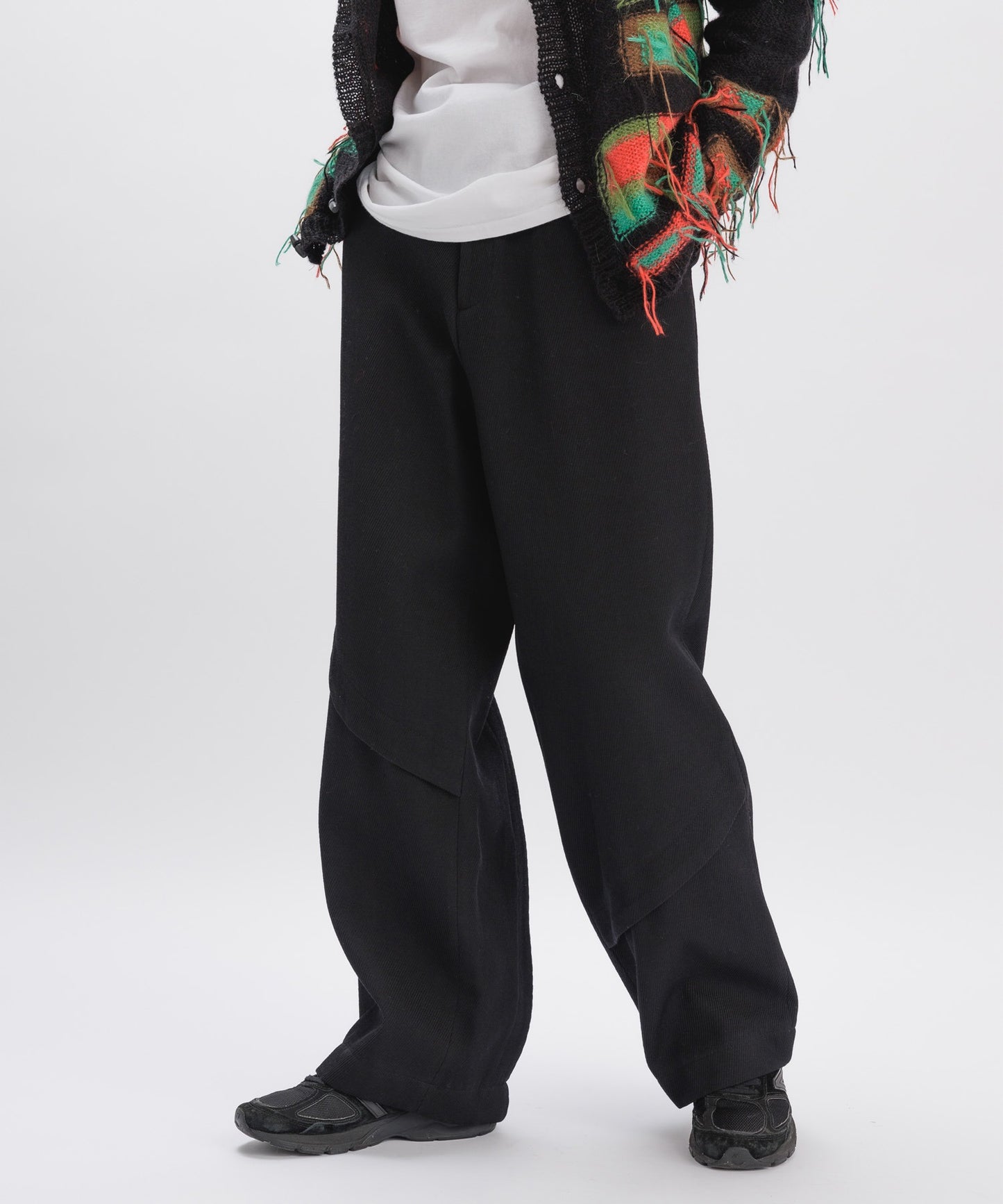 CAMTTON TWILL WOOL TROUSERS