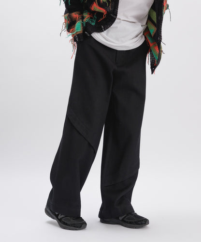 CAMTTON TWILL WOOL TROUSERS