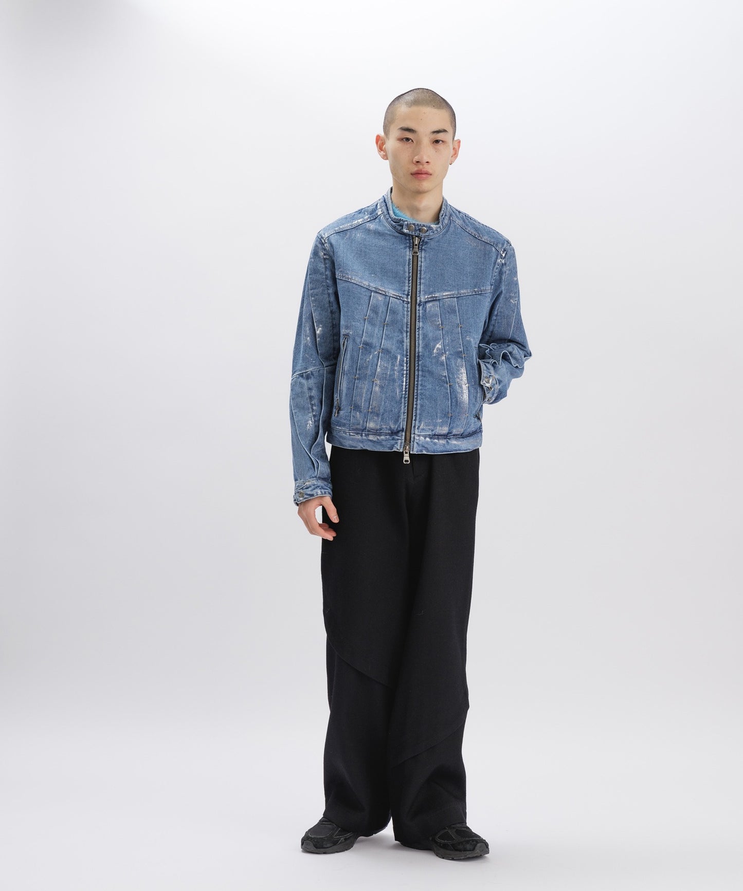 CAMTTON TWILL WOOL TROUSERS