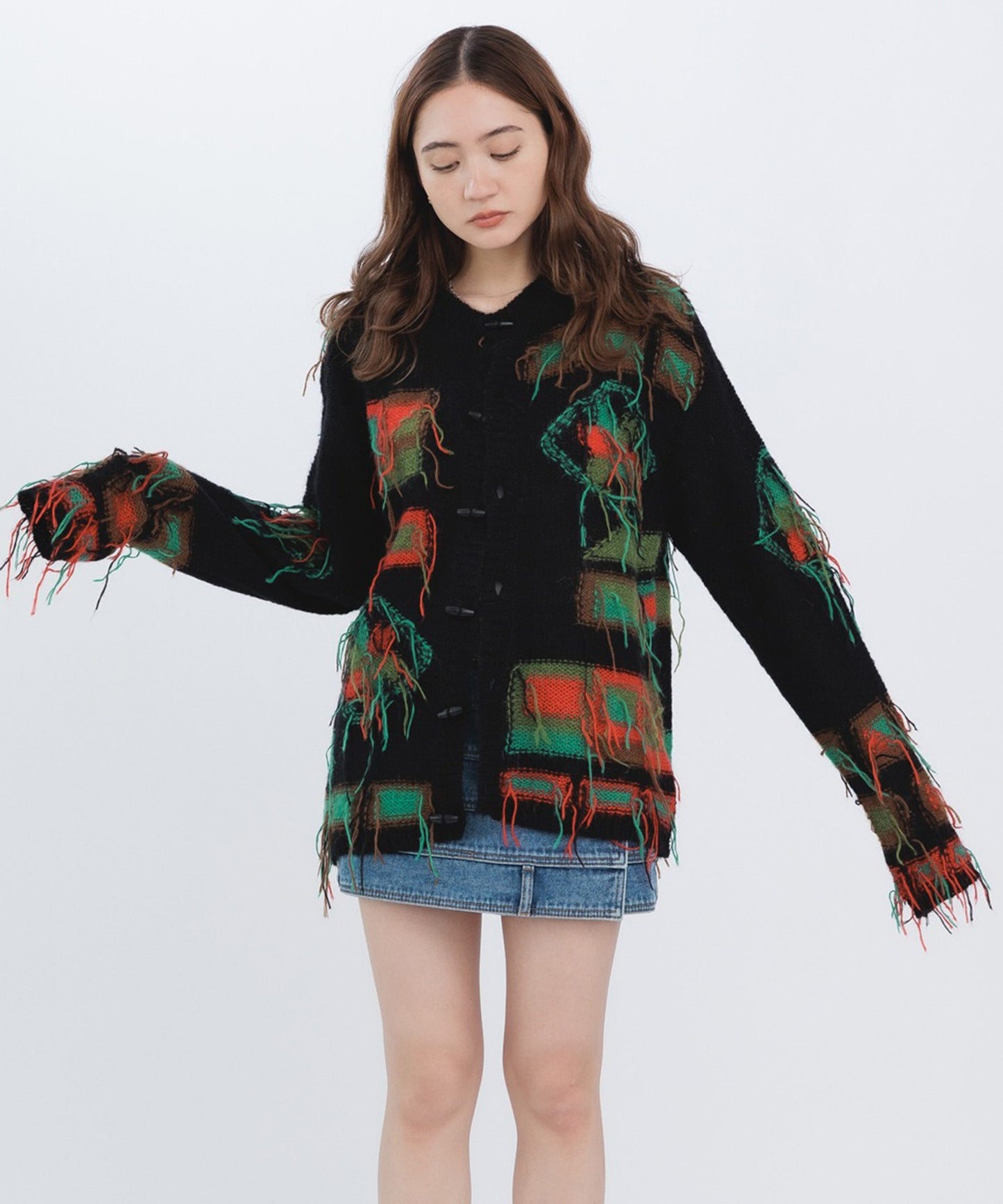 VILLAGE INTARSIA CARDIGAN