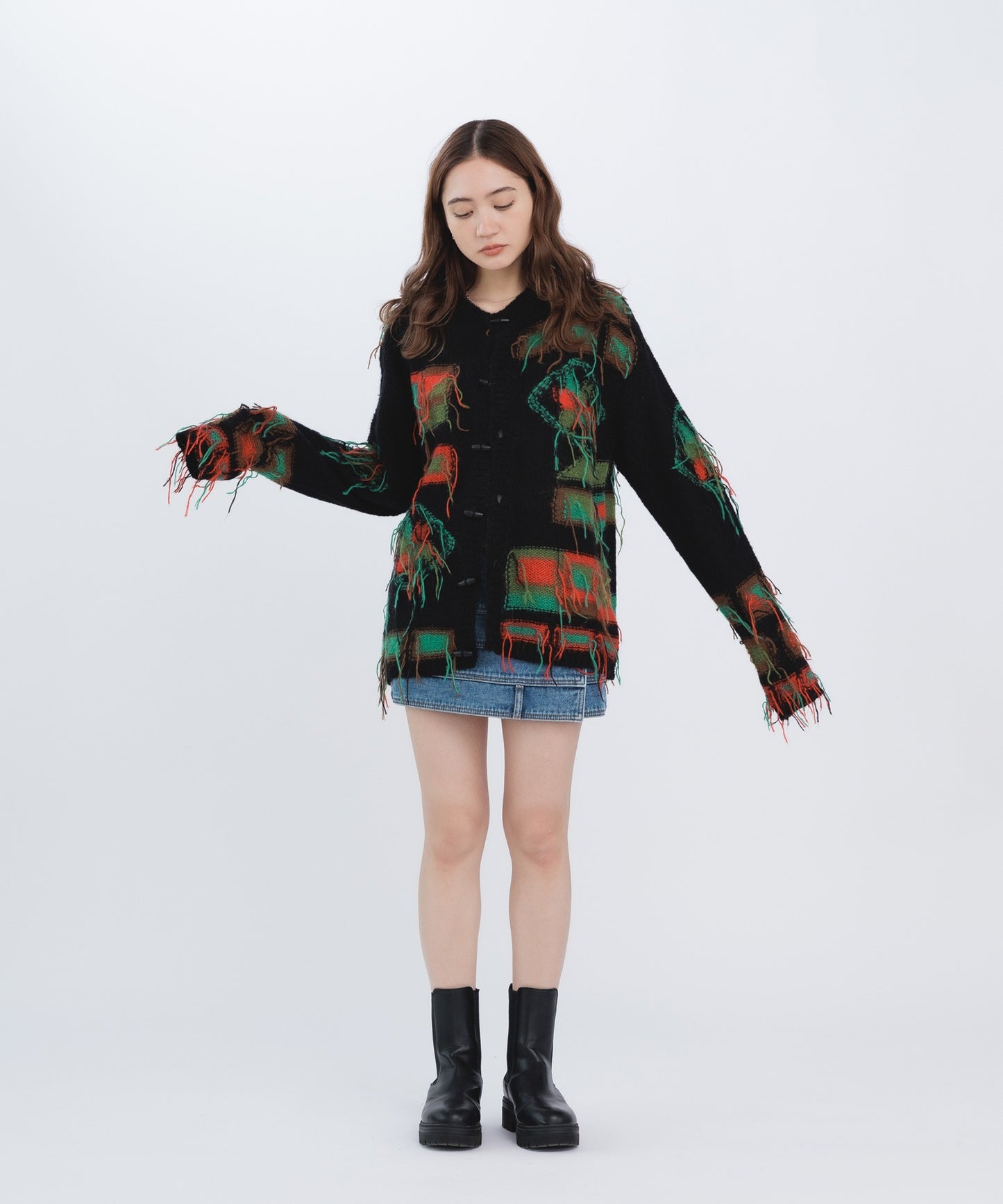 VILLAGE INTARSIA CARDIGAN