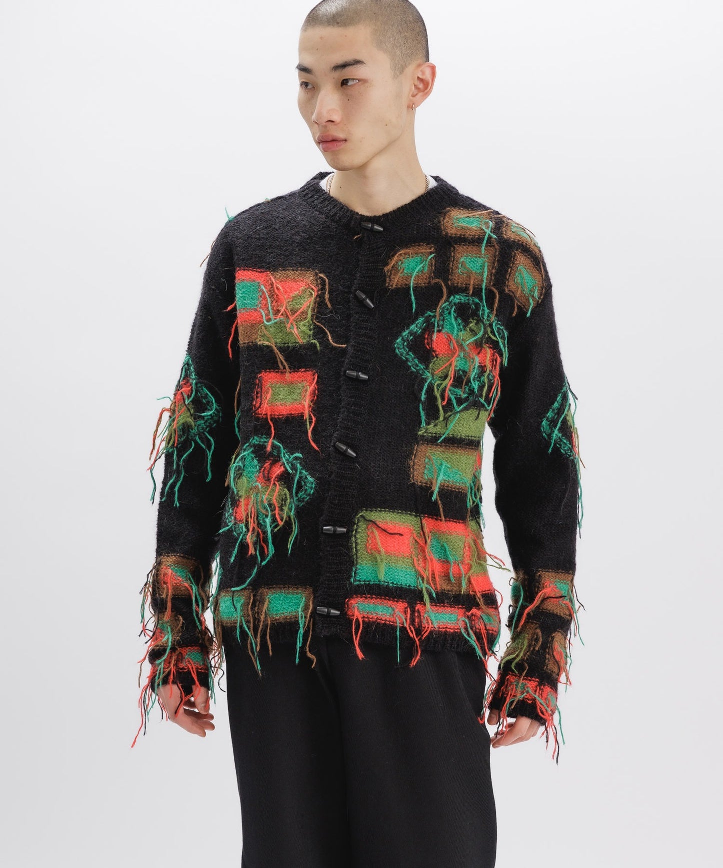 VILLAGE INTARSIA CARDIGAN