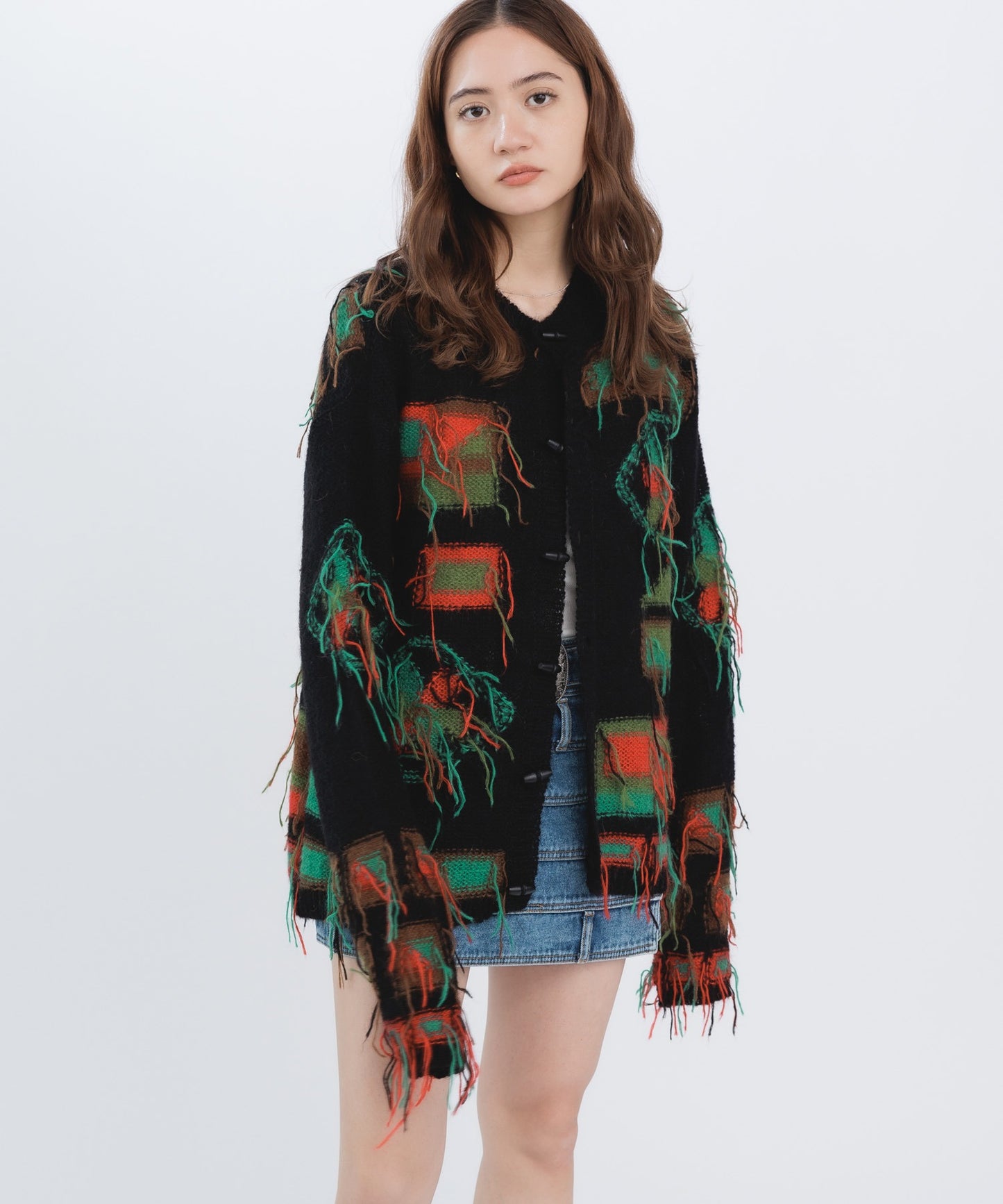 VILLAGE INTARSIA CARDIGAN