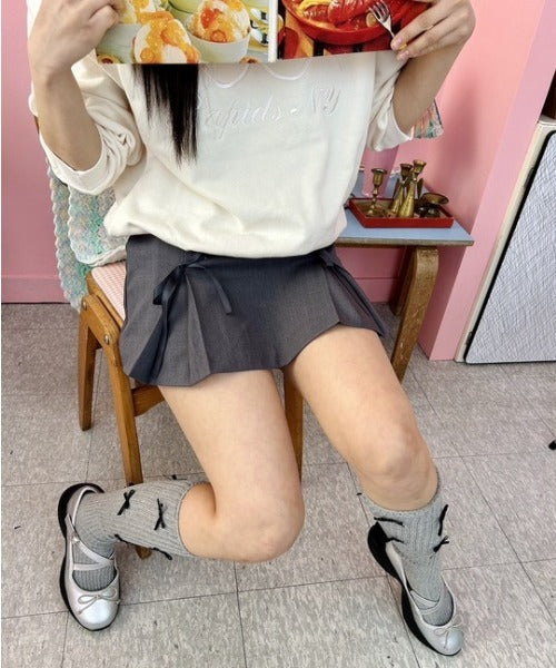 リボンスリットミニ丈スカート