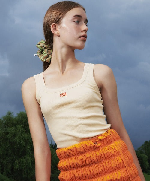 Square-Neck Rib Tank Top