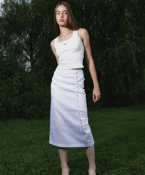 Square-Neck Rib Tank Top