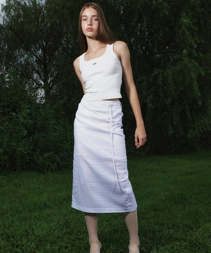 Square-Neck Rib Tank Top