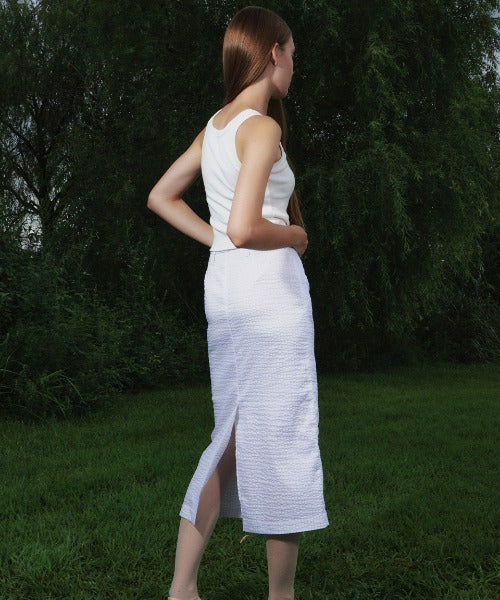 Square-Neck Rib Tank Top