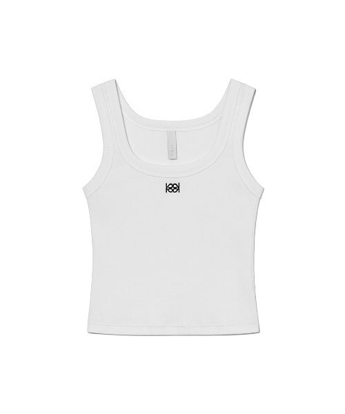 Square-Neck Rib Tank Top