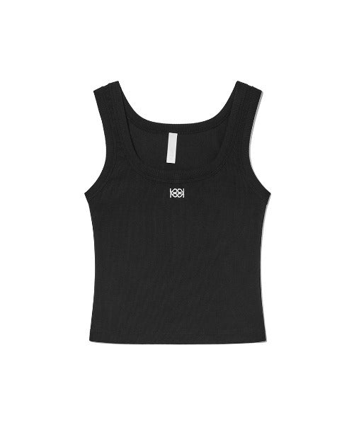 Square-Neck Rib Tank Top