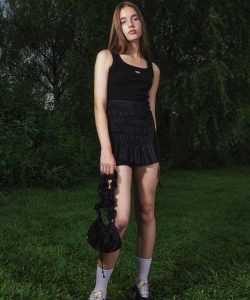 Square-Neck Rib Tank Top